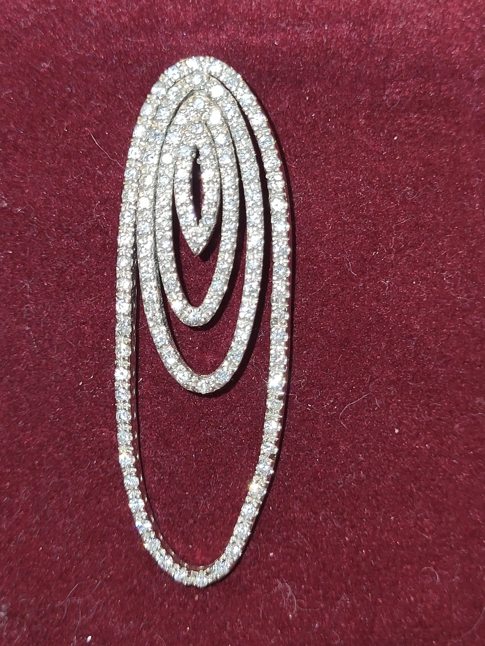 Elegant 925 Sterling Silver Multi-Layer Crystal Pendant